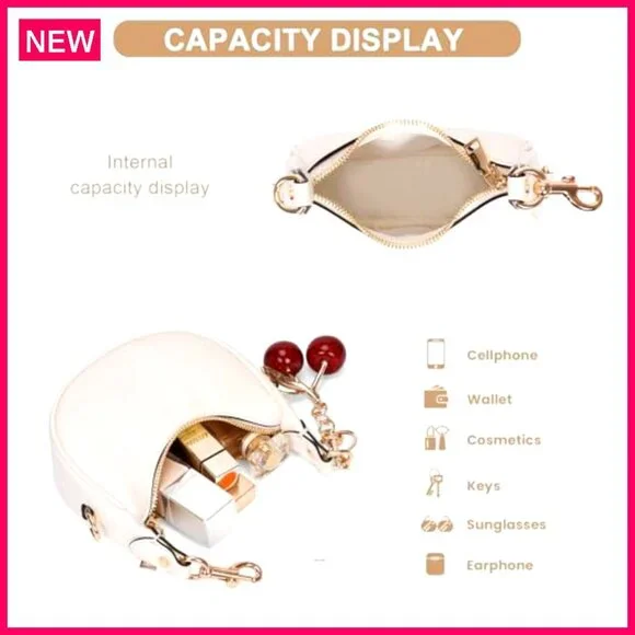 Mini PU Leather Crossbody Bag with Adjustable Strap, Top Handle Purse - Picture 6 of 7